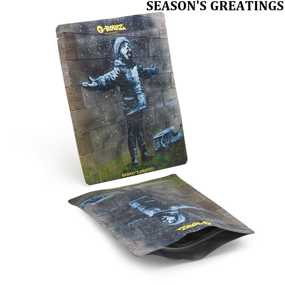 G-ROLLZ | Banksy s 5.9 x 7.9in Smell Proof Bags - 25pcs in Display - [BG4050]