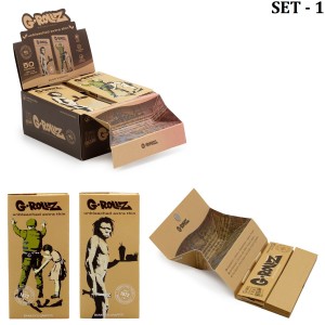 G-ROLLZ | Banksy's Graffiti  King Size  - Unbleached Extra Thin - 50 King Size Papers + Tips & Tray - [BG70DIS]