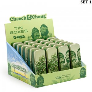 G-ROLLZ | Cheech & Chong™ Small Storage Box 24pcs in Display - 4.7x1.6x1in - [CC3350]