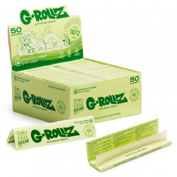  G-ROLLZ | Organic Green Hemp Rolling Papers - 50ct Display - King Size [GR04A-DIS]