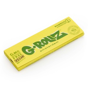 G-ROLLZ | Bamboo Unbleached Rolling Papers - 50ct Display - 1¼ Size - [GR302A-DIS]