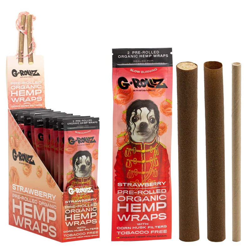 G-ROLLZ | 2x Flavored Pre-Rolled Hemp Wraps - 15pk Display/ 30 Wraps [PR1520]