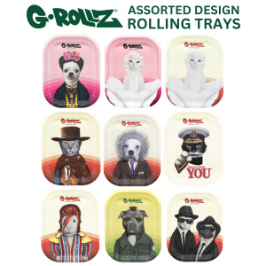 G-ROLLZ | Assorted Small Rolling Trays 14 x 18cm - 9ct Pack [PR3300-SET2] 