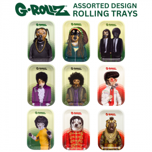 G-ROLLZ | Assorted Medium Rolling Tray 7 x 10.5in - 9ct Pack [PR3301-SET1]