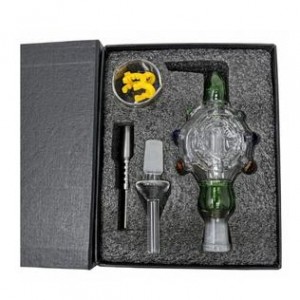 Multi Marble Nectar Collector Set with Metal Tip & Quartz Tip - [GW9745]