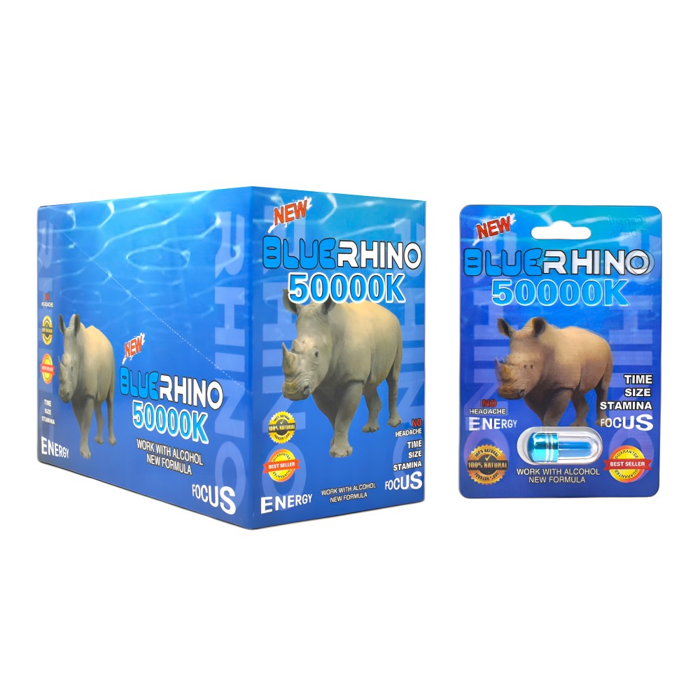 Blue Rhino 50000K Enhancement Capsule – 24ct Display Blue Rhino 50000K Male Enhancement Capsules – 24 Pack Display