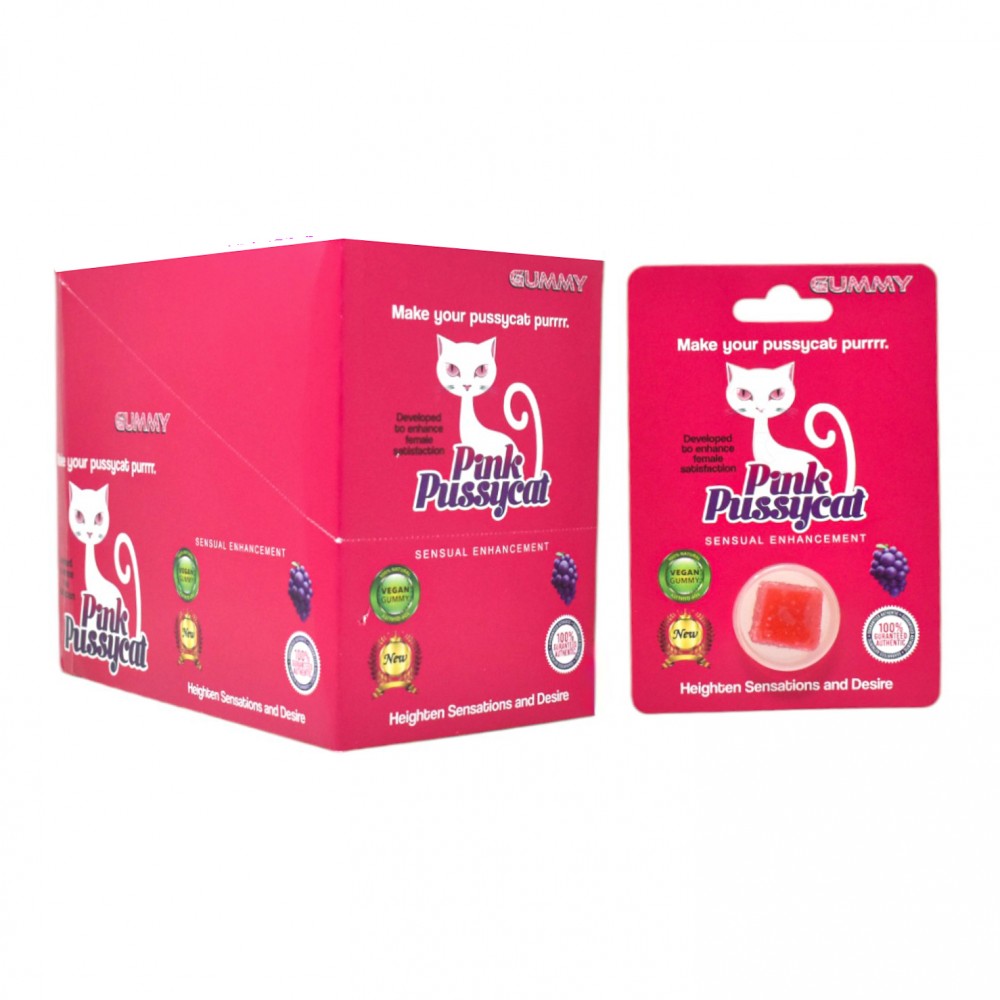 Pink Pussycat Female Enhancement Vegan Gummies Pink Pussycat Female Enhancement Vegan Gummies 24-count display