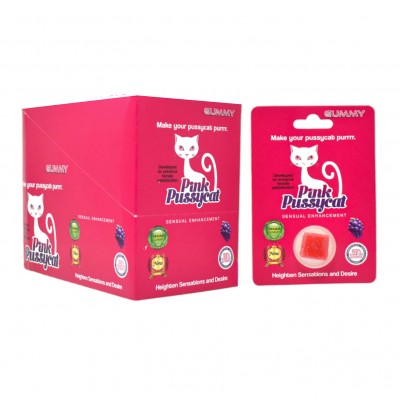 Pink Pussycat Female Enhancement Vegan Gummies - 24ct Display