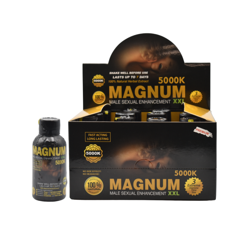 Magnum XXL 5000K Male Enhancement Shots – 12 Bottle Display