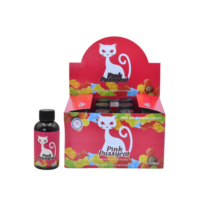 Pink Pussycat Sensual Enhancement Shots – 12 Bottle Display