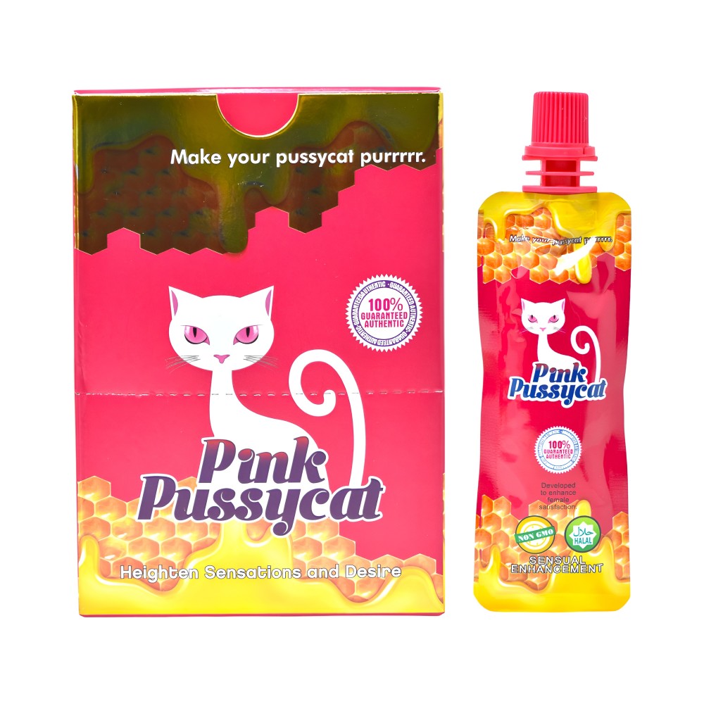 Pink Pussycat Female Enhancement Honey Tube - 12ct Display Pink Pussycat Female Enhancement Honey Tube - 12ct Display - Energy & Stamina Boost for Women