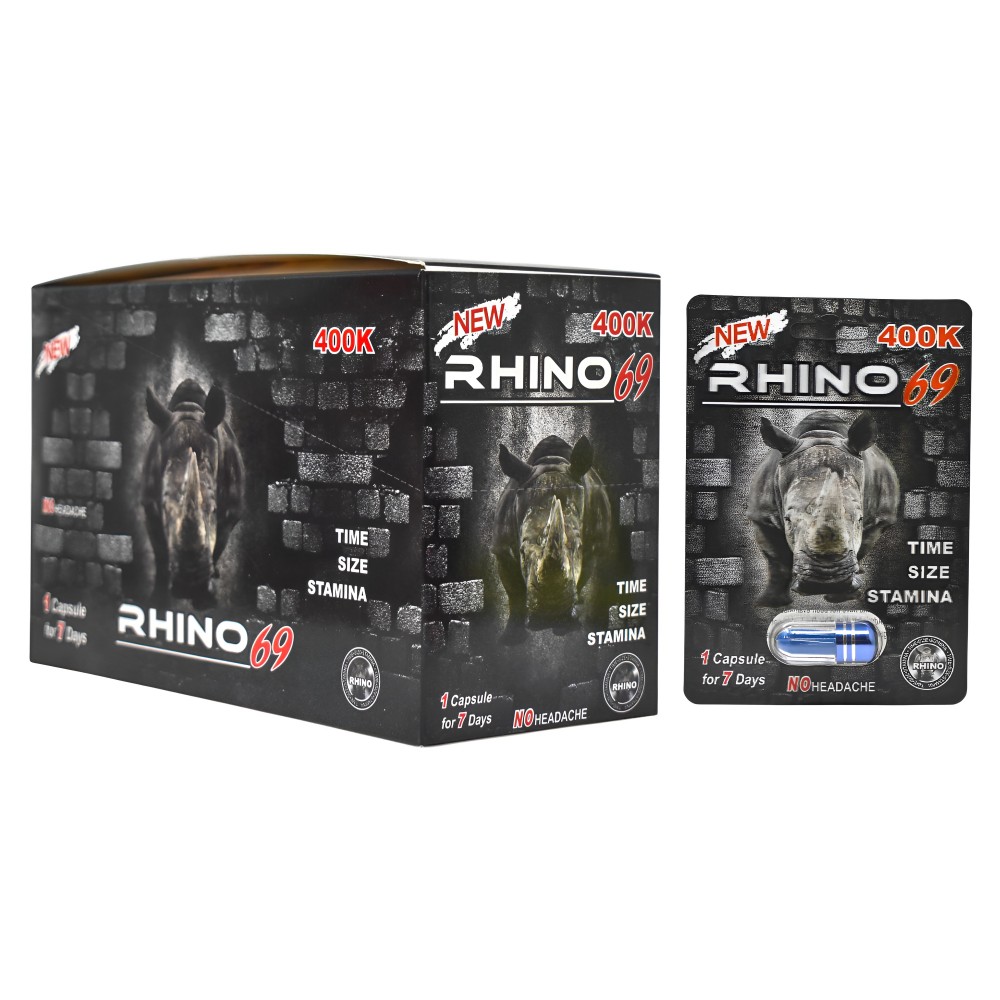 Rhino 8 Double Shot Sexual Enhancement Capsules 10000k – 24 Count Display