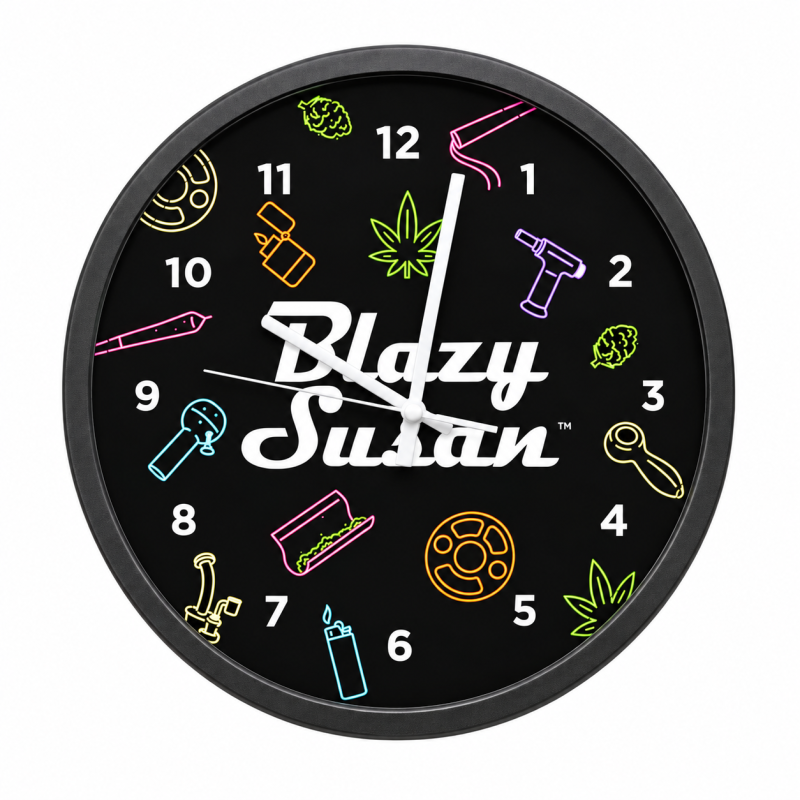 Blazy Susan Wall Clock – Pink or Black