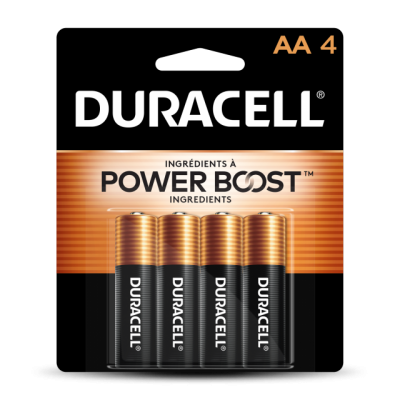 DURACELL® Coppertop AA4 Alkaline Batteries 4 Batteries per Card (14PK) 