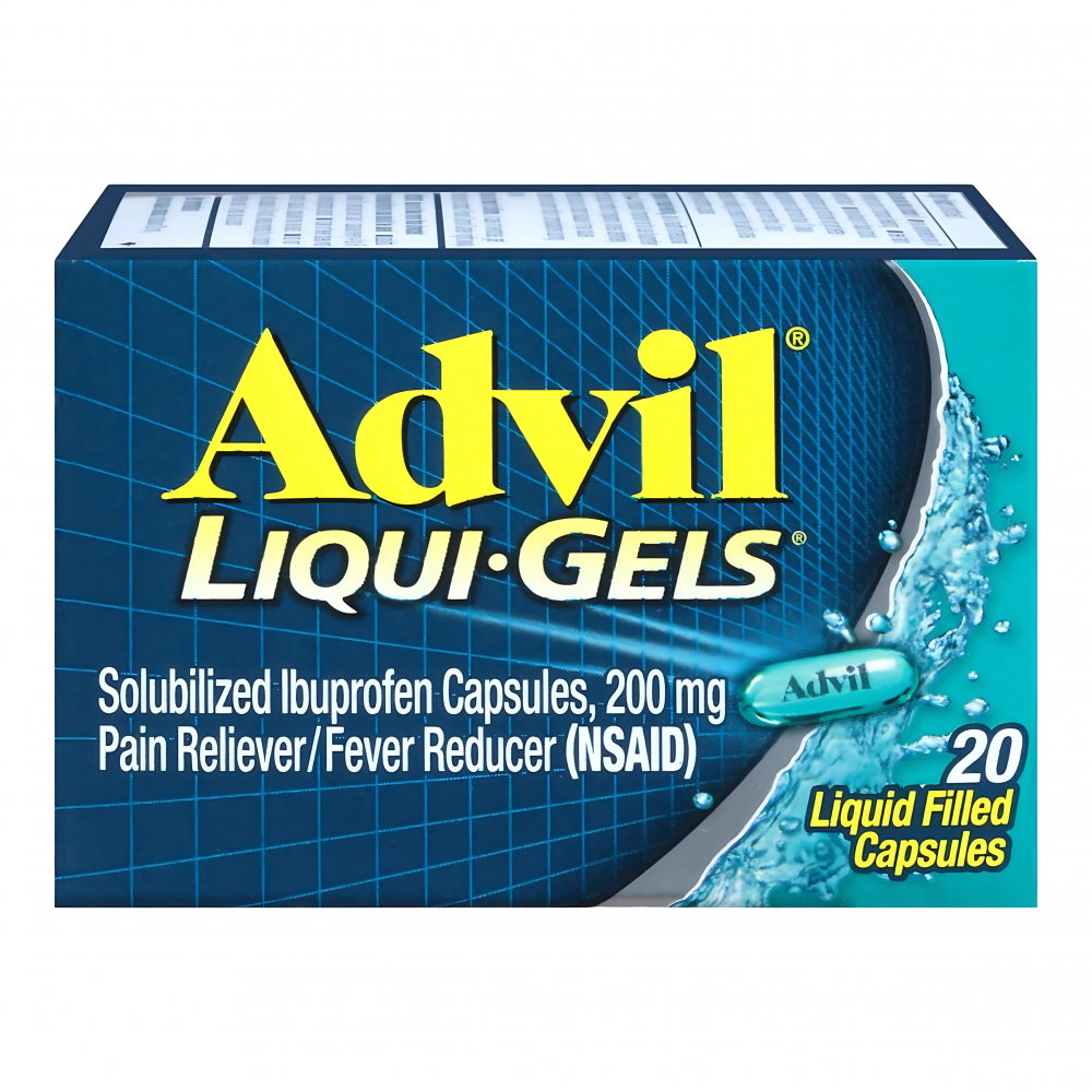 Advil Liquigels - 20 Capsules - Liquid Filled Capsules for Rapid Pain Relief