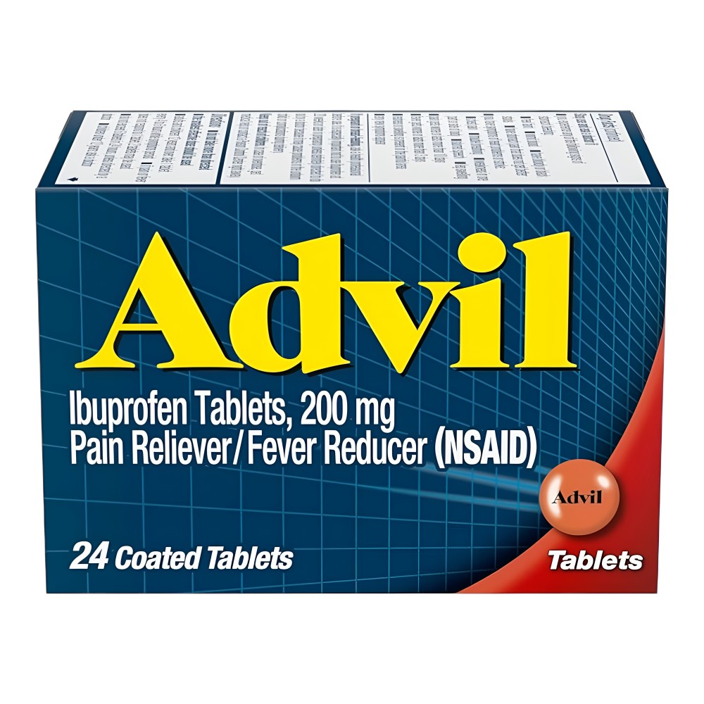 Advil Pain Reliever Tablets, 24 Count Bottle