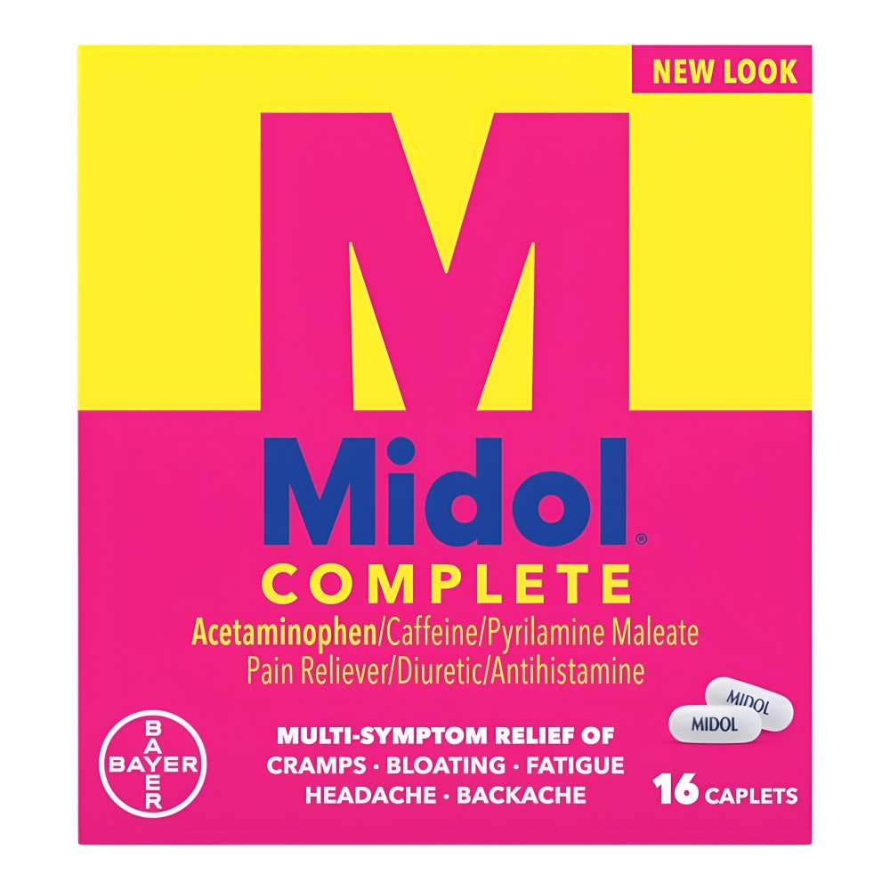 Midol Complete - 16 Caplets for Multi-Symptom Relief