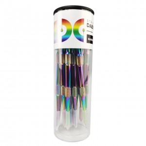 Dank Glass -  SS Dab Tool - Rainbow With Silicone Tips (Pack of 20)