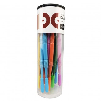 Dank Glass - SS Dab Tool - Assorted Color (Pack of 20) [DGDABAS]