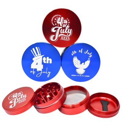 50mm Independence Grind 4th July Herb Grinders - Assorted Designs/ 3ct - [4JULYGR]