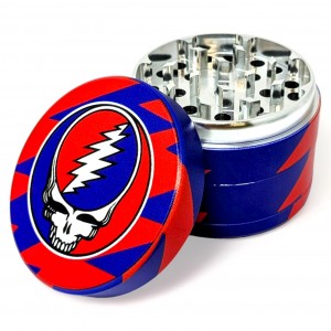 Blazy Susan X Grateful Dead 4pc Grinder - Red & Blue SYF Bottom - 6ct Display [AD1326103]