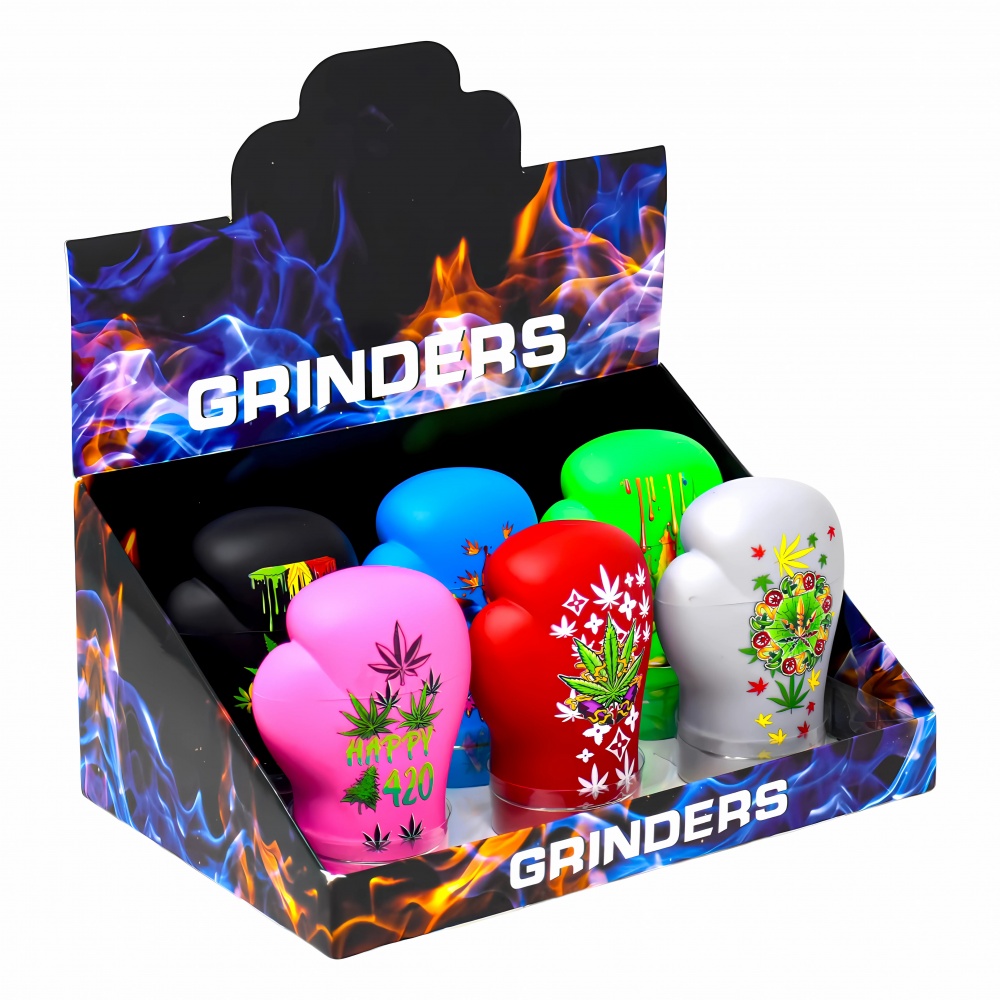 Boxing Gloves Assorted Design Premium Grinders Boxing Gloves Assorted Design Premium Grinders - 6ct Display
