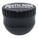 2.4 inch 4-part round bottom herb grinder in assorted colors with Death Row Records branding