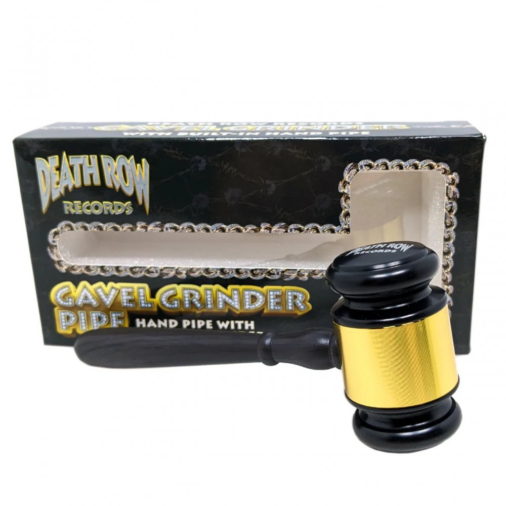Death Row Records 5 Inch 2 in 1 Gavel Hand Pipe Grinder [DRHP0015]