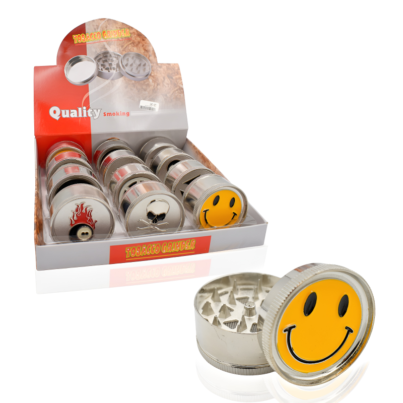 Pop Culture 50mm 3-Part Metal Herb Grinder – 12ct Display