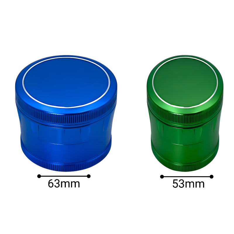 No Logo 4-Part Aluminum Herb Grinder – 53mm / 63mm | Custom Engraving