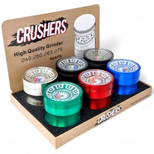 63mm Crushers Rolling in Herb Play Double Dice Grinder 6ct Display [GR229]