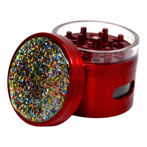 63mm 4 Part Sparkle & Grind Add Shine To Your Herbs Crushers Grinder 6ct Display - [GR411]