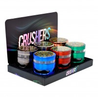 Crushers 63mm 4-Piece Sparkle & Grind W/ 2.10" Herb Grinder 6ct Display