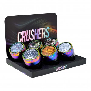 75mm 4 Part Spin Into Flavor Curved For Perfect Grind Crushers Grinder 6ct Display - [GR420]