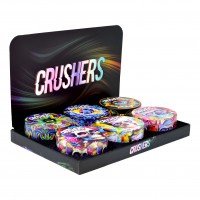 Crushers 80mm 4-Piece Visionary Skull Herb Grinder 6ct Display