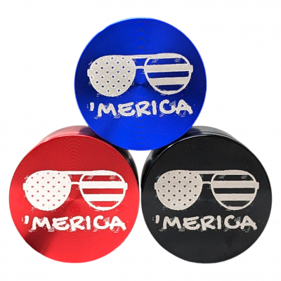 55mm 4 part 'MERICA' Engraved Grinder - [GR4THMR]
