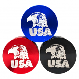 55mm 4 part 'USA EAGLE' Engraved Grinder - [GR4THUE]