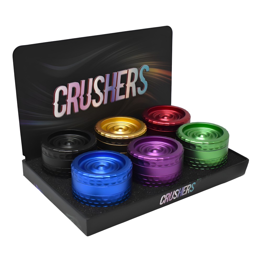 Crushers Textured Touch 4-Part Herb Grinder – 6 Count Display