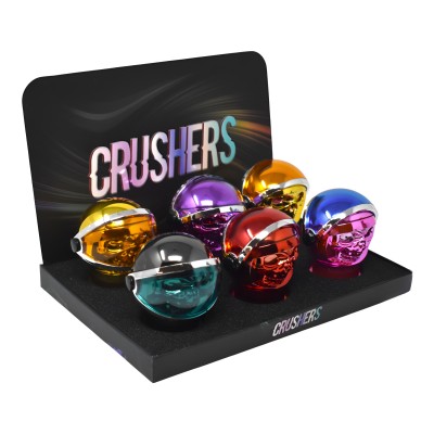 Crushers - Skulled Up 4-Parts Herb Grinder - 6Ct Display [GR654]