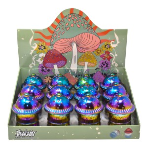 Take It Easy Rainbow Mushroom Grinders - 12Ct Display [GR9026
