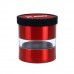 “RAW 4 Piece Life Grinder Clear View Red – Premium Aluminum Herb Grinder”