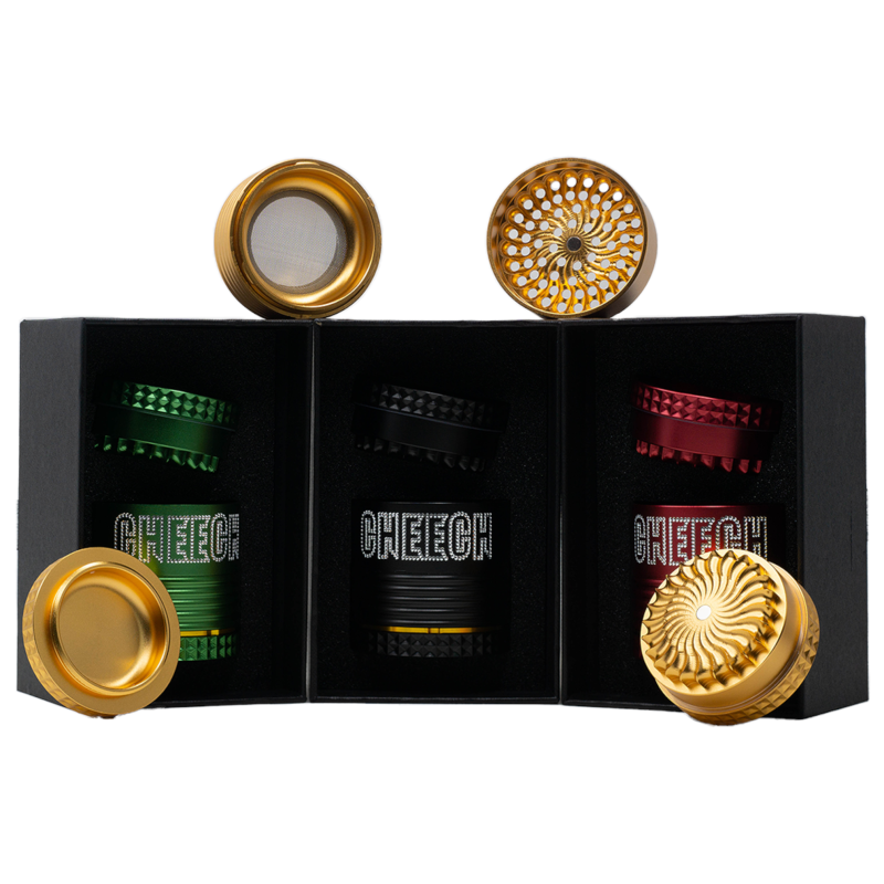 Cheech 4-Part Quick Release Herb Grinder with Ash Tray