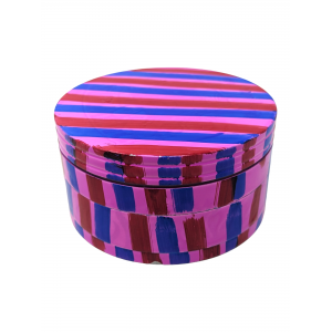 80mm Assorted Color Stripe Design 4 Parts Grinder - [JIG011]