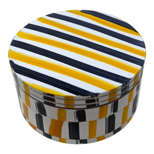 100mm Assorted Color Stripe Design 4 Parts Grinder - [JIG018]