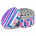 62mm Assorted Color Stripe Design 4 Parts Grinder - 6PK [JIG059]
