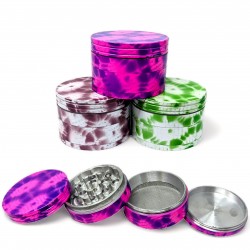 55mm Assorted Color Tie Dye Artwork 4 Parts Grinder - [JIG068]