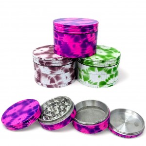 55mm Assorted Color Tie Dye Artwork 4 Parts Grinder - [JIG068]