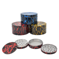 80mm Assorted Color 4-Parts Splattered Herb Grinder