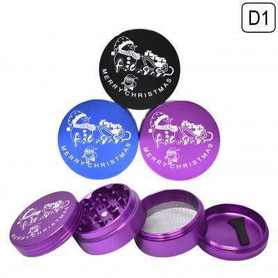55mm 4 Parts Christmas Grinder - Assorted Colors