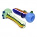 3.5" Eye Catching Glass Chillum Hand Pipe - Compact and Colorful Glass Pipe for Smooth Hits